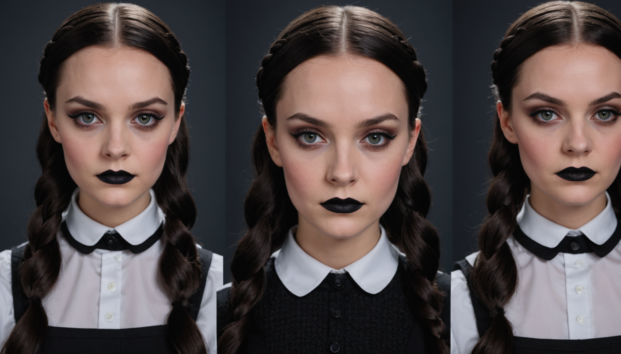 apprenez à reproduire le maquillage iconique de mercredi addams grâce à trois tutoriels détaillés. conseils, étapes et astuces pour un look mystérieux et réussi !