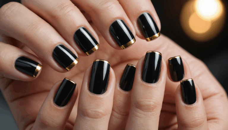 apprenez à réaliser facilement une french manucure élégante en noir et or grâce à nos conseils et astuces pour un résultat chic et tendance.