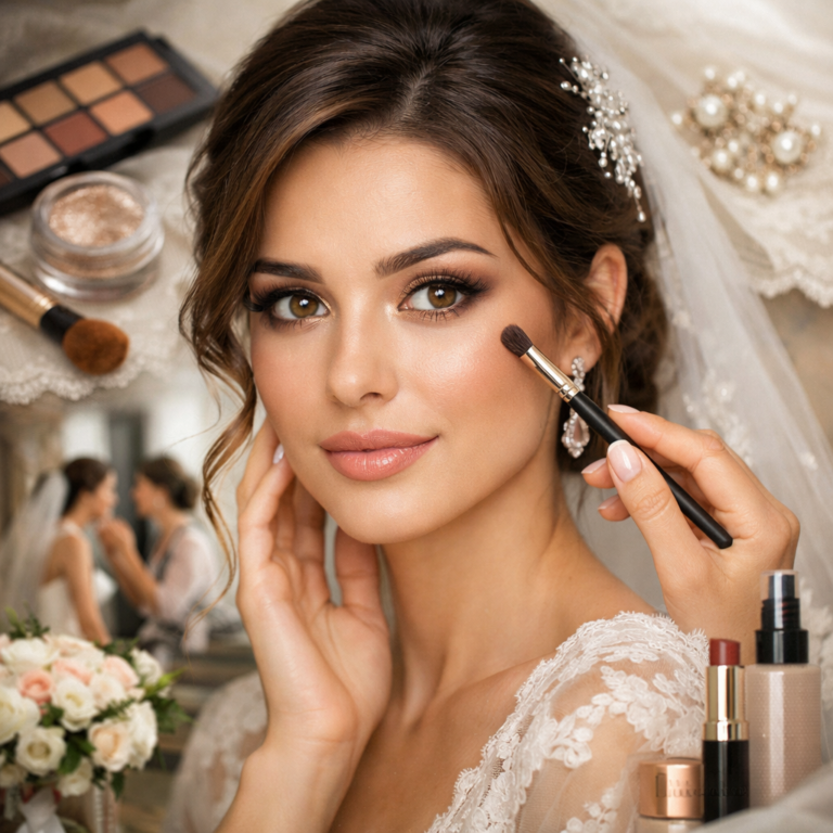 32 inspirations de maquillage de mariée pour sublimer les yeux marrons