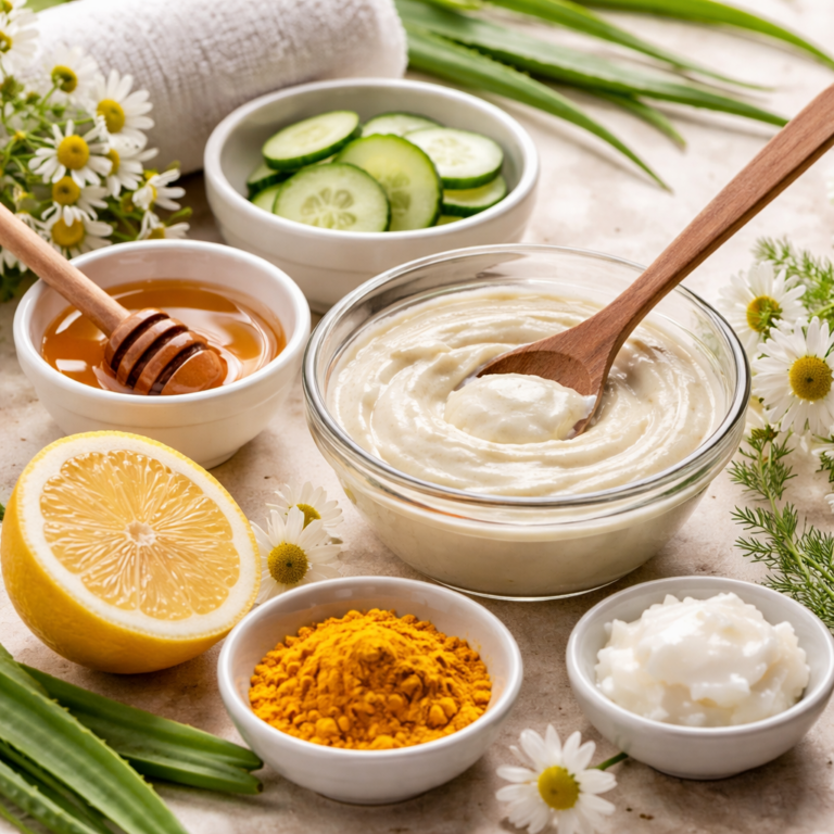 Masque naturel pour éclaircir et apaiser les zones sensibles de la peau