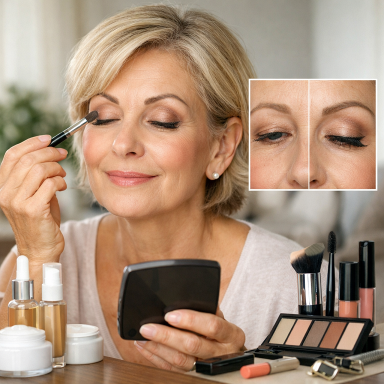 Paupières tombantes : astuces maquillage pour peau mature