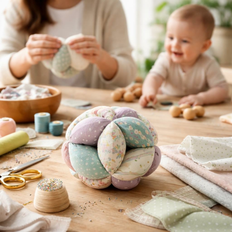 Balle de préhension Montessori : tutoriel pas à pas pour créer un jouet sûr et éducatif