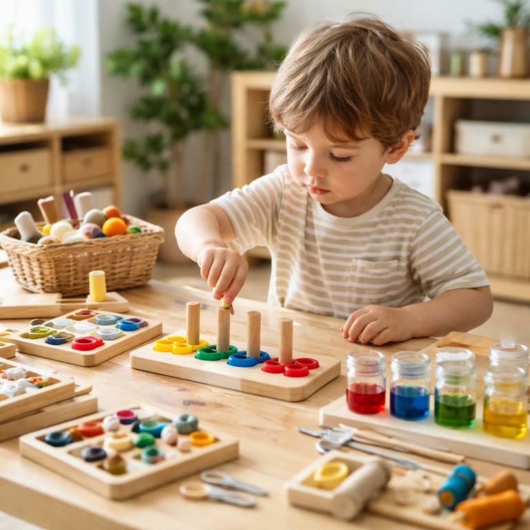 Jeux Montessori à fabriquer : idées DIY simples pour développer autonomie et motricité