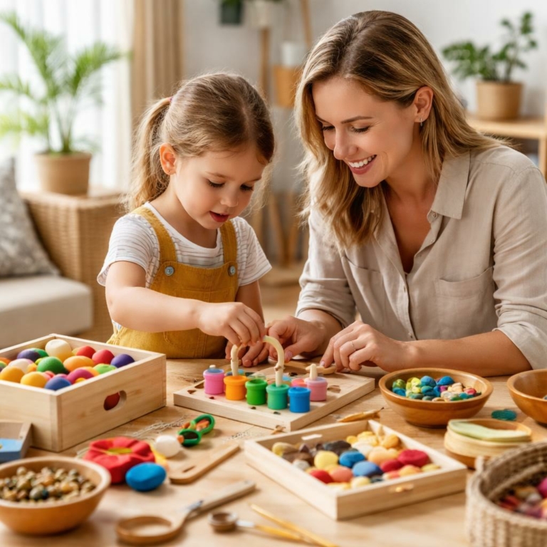 Jeux Montessori à fabriquer : idées simples et durables pour stimuler l’enfant