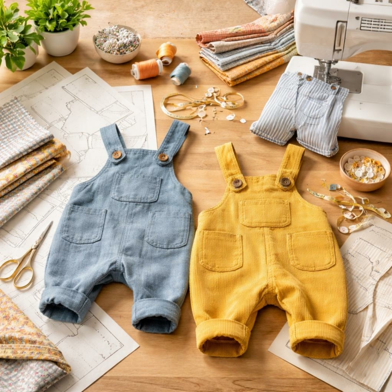 Patrons salopette bébé : 10 modèles à coudre (tutos & astuces)
