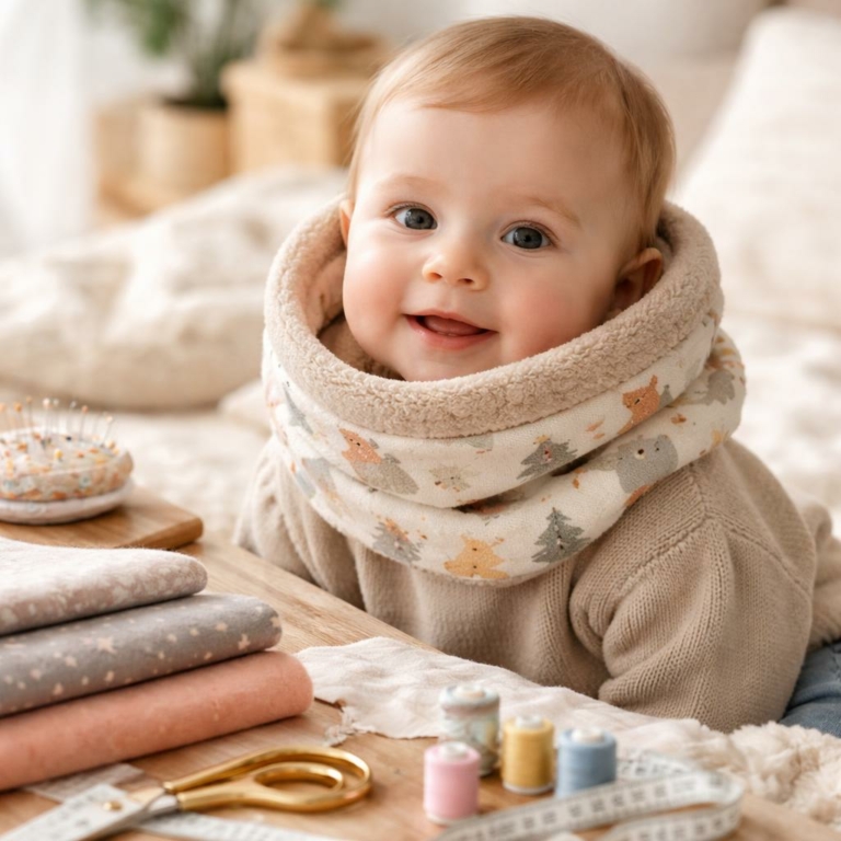 Snood pour bébé : patron simple et conseils pratiques pour un hiver tout doux