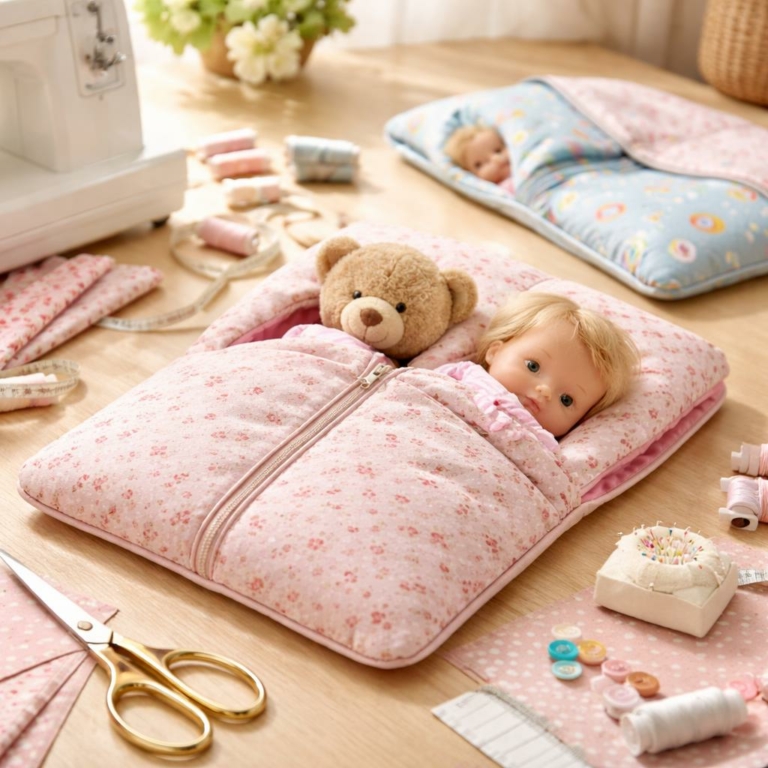 Tuto DIY facile : coudre un sac de couchage pour poupée et doudou